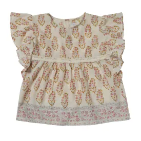 Bonheur du Jour Paris Baby   Girls Blouse Ecru Rosee