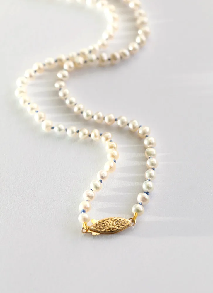 Bonne pearl necklace 14k gold