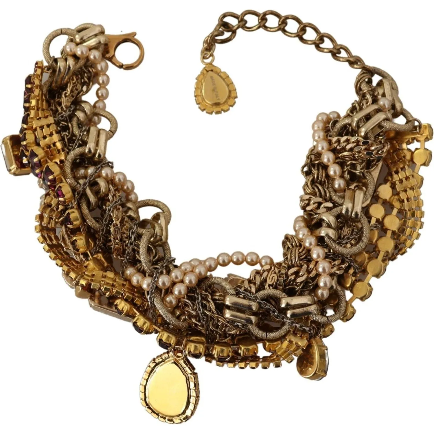 Dolce & Gabbana Sicilian Sparkle Gold-Tone Statement Necklace