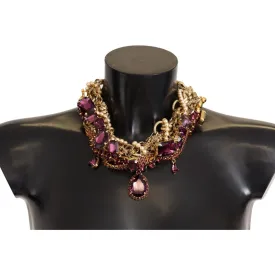 Dolce & Gabbana Sicilian Sparkle Gold-Tone Statement Necklace