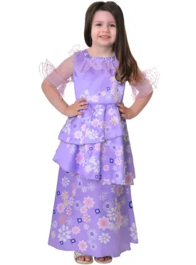 Isabel Girls Deluxe Purple Flower Dress Up Costume