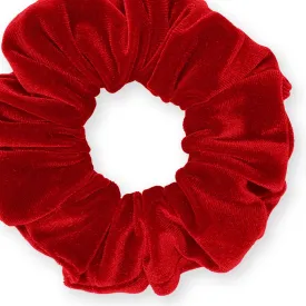 Plush Velvet Scrunchie Available in 3 Sizes Made in the USA Red