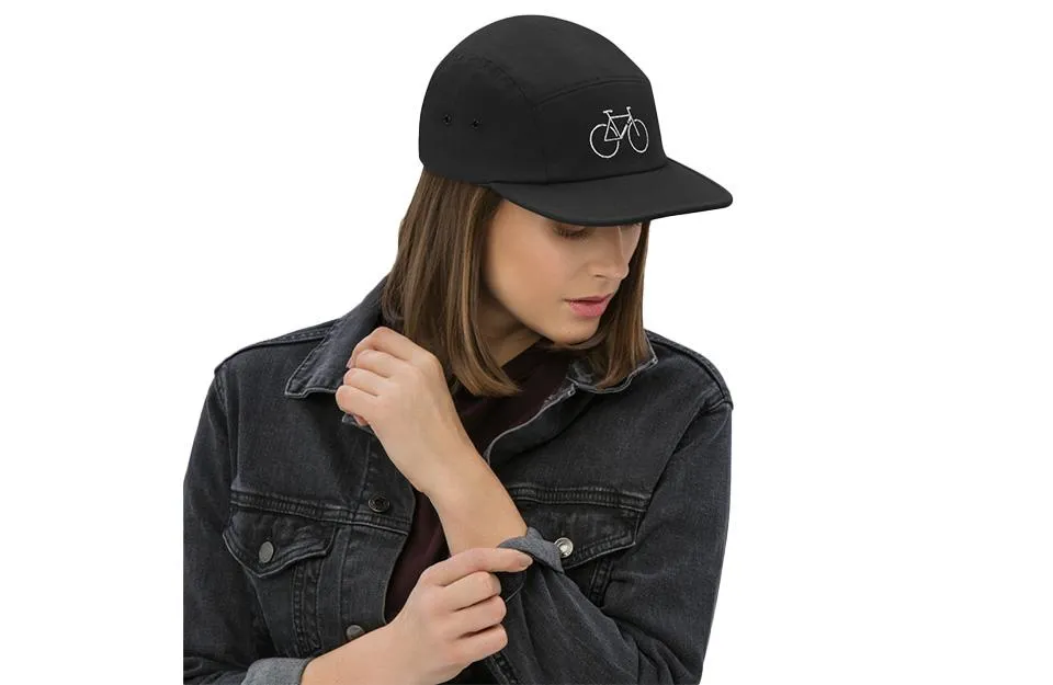 Single Speed - Black Five Panel Cap