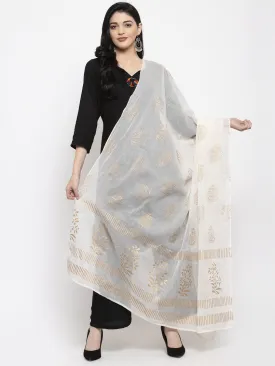 Women'S Off-White Printed Dupatta