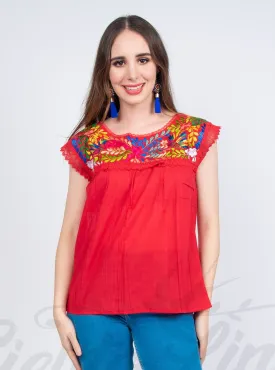 Yaritza Mexican Blouse Red